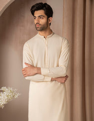 CREAM BLENDED SEMI-FORMAL KAMEEZ SHALWAR