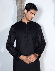 BLACK COTTON FORMAL KAMEEZ SHALWAR