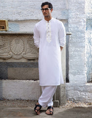 OFF WHITE BLENDED FORMAL KAMEEZ SHALWAR