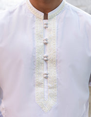 OFF WHITE BLENDED FORMAL KAMEEZ SHALWAR
