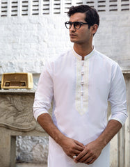 OFF WHITE BLENDED FORMAL KAMEEZ SHALWAR