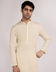 BEIGE COTTON FORMAL KURTA