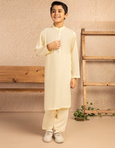 CREAM BLENDED SEMI-FORMAL KAMEEZ SHALWAR