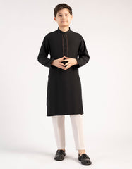 BLACK SEMI-FORMAL KURTA