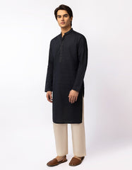 CHARCOAL COTTON CASUAL KURTA