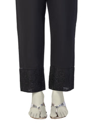 BLACK LAWN EMBROIDERED TROUSERS