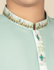 AQUA GREEN COTTON KURTA | JCK-S-90358