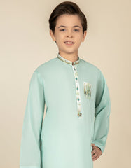 AQUA GREEN COTTON KURTA | JCK-S-90358