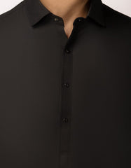 BLACK SEMI-FORMAL KAMEEZ SHALWAR