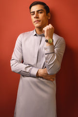 BARCELONA - LIGHT GREY COTTON KURTA TROUSER