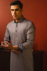 HOLLAND - GREY COTTON KURTA TROUSER