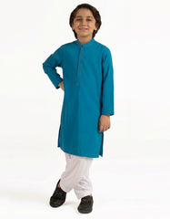 SKY BLUE COTTON CASUAL KURTA