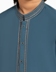 TEAL BLUE SEMI-FORMAL KAMEEZ SHALWAR