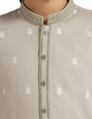 SILVER GREEN SEMI-FORMAL KAMEEZ SHALWAR