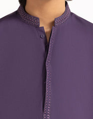 PURPLE SEMI-FORMAL KAMEEZ SHALWAR