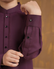 MAROON BLENDED KAMEEZ SHALWAR | JCKS-A-90502