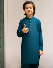 GREEN BLENDED KAMEEZ SHALWAR | JCKS-A-90508