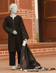 BLACK LAWN DYED UNSTITCHED 2PC | JLAWN-S-JDS-25-1053