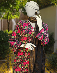 BLACK LAWN EMBROIDERED UNSTITCHED 2PC | JLAWN-S-JDS-25-1069