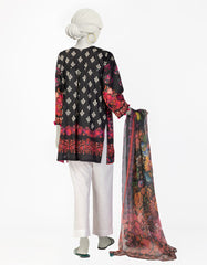 BLACK LAWN EMBROIDERED 2PC STITCHED