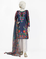 BLUE LAWN EMBROIDERED 2PC STITCHED