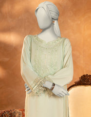 BLUE PAPER COTTON EMBROIDERED KURTI