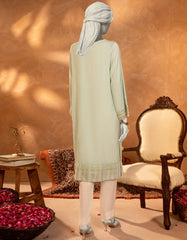 BLUE PAPER COTTON EMBROIDERED KURTI