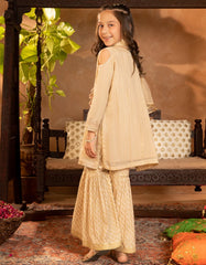 BEIGE ZARI EMBROIDERED 3PC STITCHED