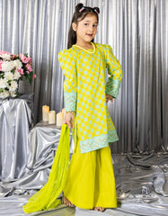 GREEN LAWN PRINTED 3PC STITCHED