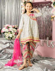 MULTICOLOR LAWN PRINTED 3PC STITCHED