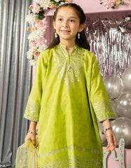 GREEN LAWN FOIL PRINTED 3PC STITCHED