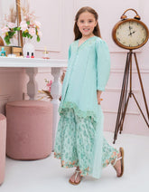 GREEN SILK EMBROIDERED 3PC STITCHED