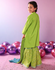 GREEN LAWN SILK EMBROIDERED 3PC STITCHED