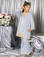 BLUE LAWN EMBROIDERED 2PC STITCHED