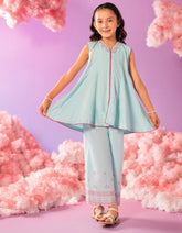 AQUA DOBBY SCHIFFLI 2PC STITCHED