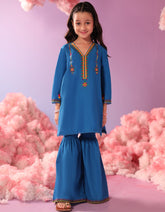 BLUE LAWN EMBROIDERED 2PC STITCHED