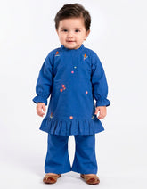 BLUE LAWN EMBROIDERED 2PC STITCHED