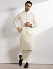 CREAM SUITING WAISTCOAT