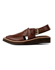 BROWN PLAIN PESHAWARI SANDALS
