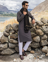 BLACK BLENDED MEN SHAWL | JJID-SHAWL