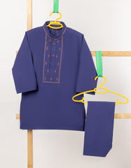 PURPLE BLENDED SEMI-FORMAL KAMEEZ SHALWAR