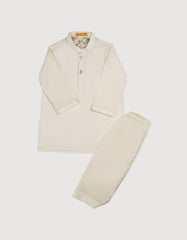 CREAM BLENDED KAMEEZ SHALWAR