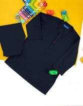 NAVY BLUE BLENDED KAMEEZ SHALWAR | JJIKS-S-35841-AP