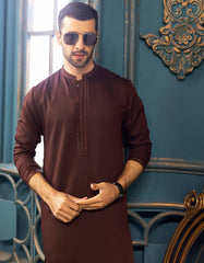 MAROON BLENDED KURTA | JJK-S-32550