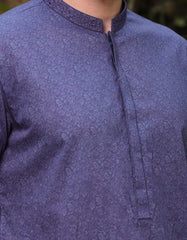 BLUE COTTON SEMI-FORMAL KURTA