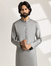 GREY COTTON SEMI-FORMAL KURTA