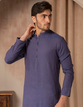 BLUE COTTON BUNNAT CASUAL KURTA