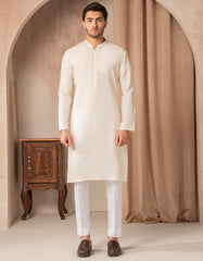CREAM COTTON CASUAL KURTA