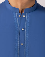 BLUE BLENDED SEMI-FORMAL KURTA