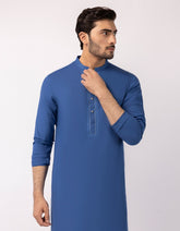 BLUE BLENDED SEMI-FORMAL KURTA